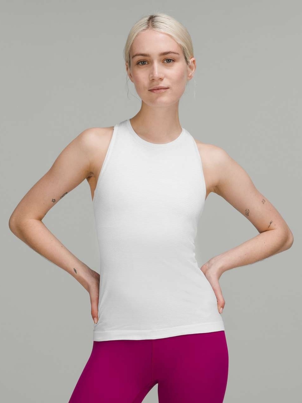 Lululemon Swiftly Tech High Neck Tank 2.0 Race Length White WHWH
